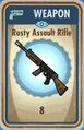 Rusty assault rifle card