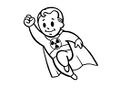 Vault Boy als Superheld